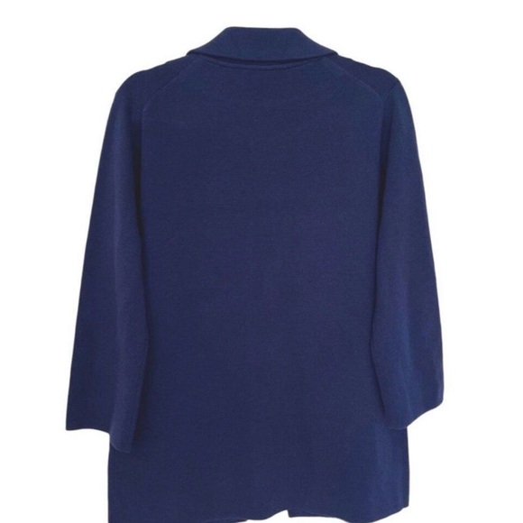 J. Crew Sophie Open Front Navy Sweater Blazer M - Picture 3 of 4